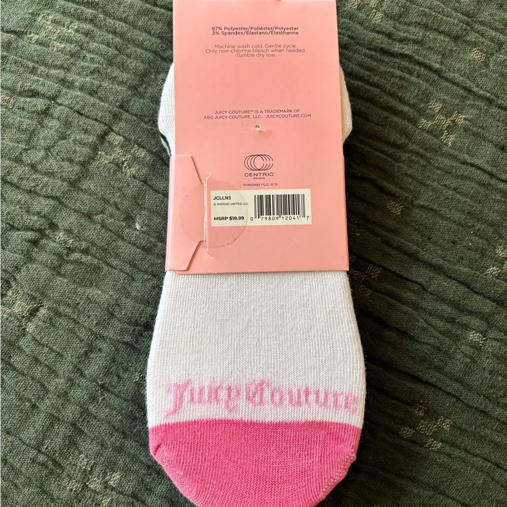 NWT 3 Pack Juicy Couture Gray and Teal Casual Socks Sale! - Picture 3 of 5